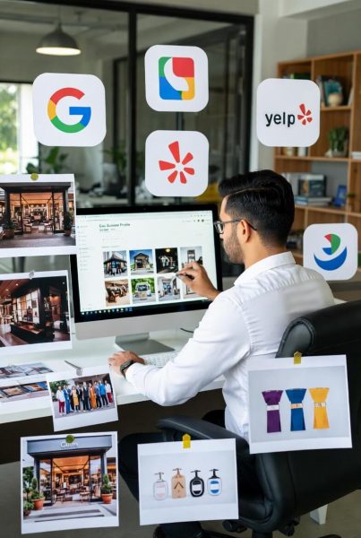 adding high quality photos to business listing profile